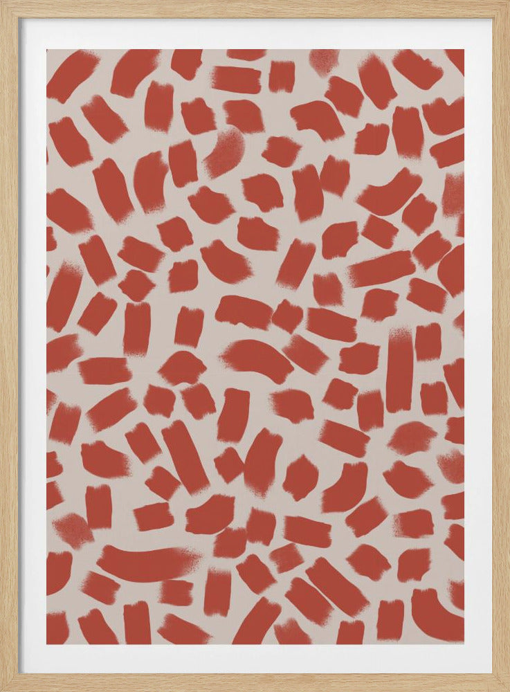 Rote Pinselstriche | Poster