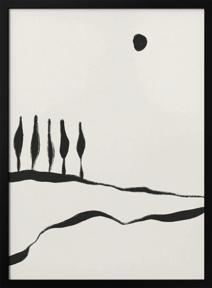 Minimale Linienlandschaft #1 | Poster