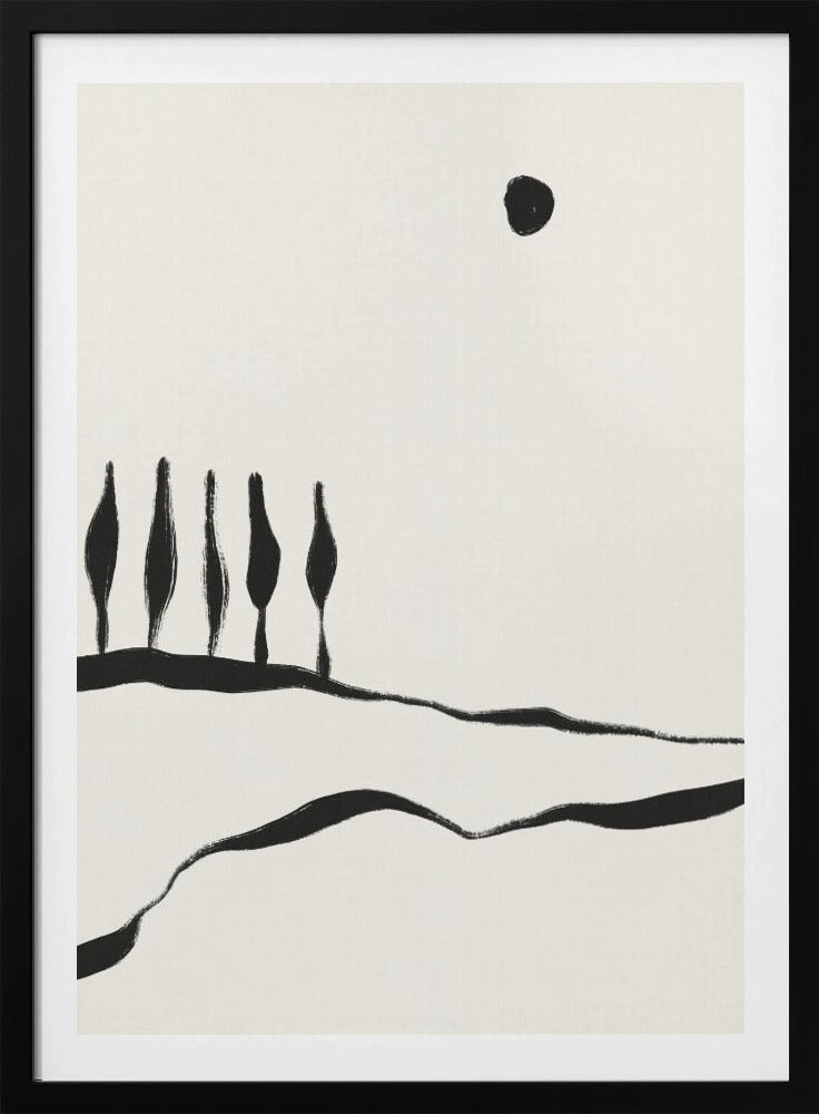 Minimale Linienlandschaft #1 | Poster