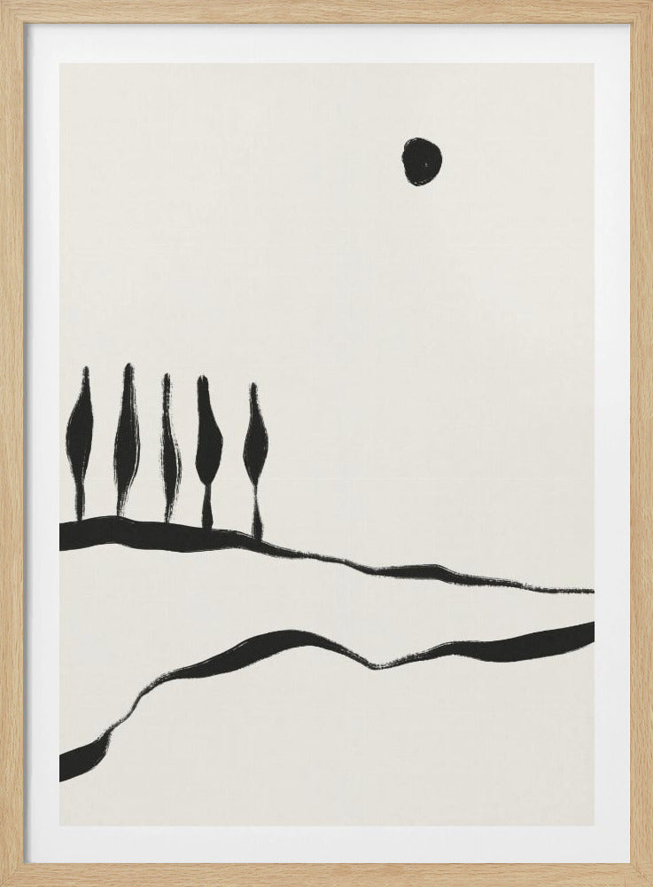 Minimale Linienlandschaft #1 | Poster