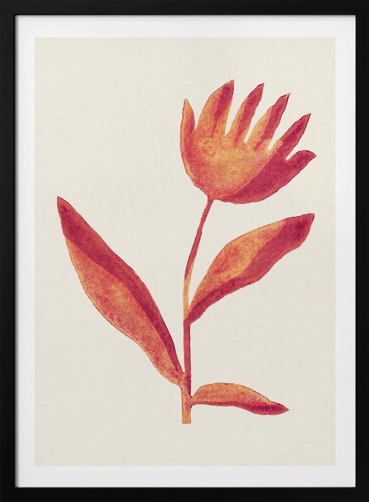 Linocut Flower / Viva Magenta | Poster