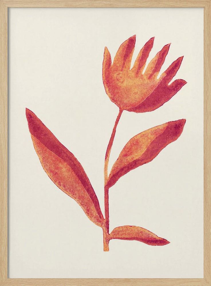 Linocut Flower / Viva Magenta | Poster