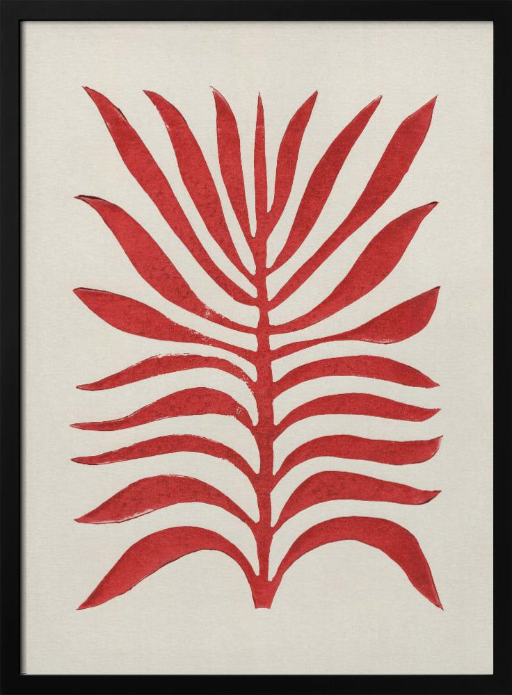 Roter Zweig / Linoldruck | Poster