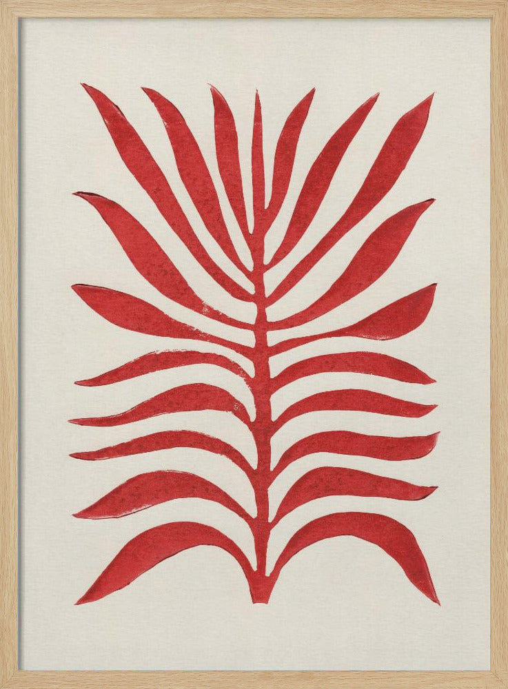 Roter Zweig / Linoldruck | Poster