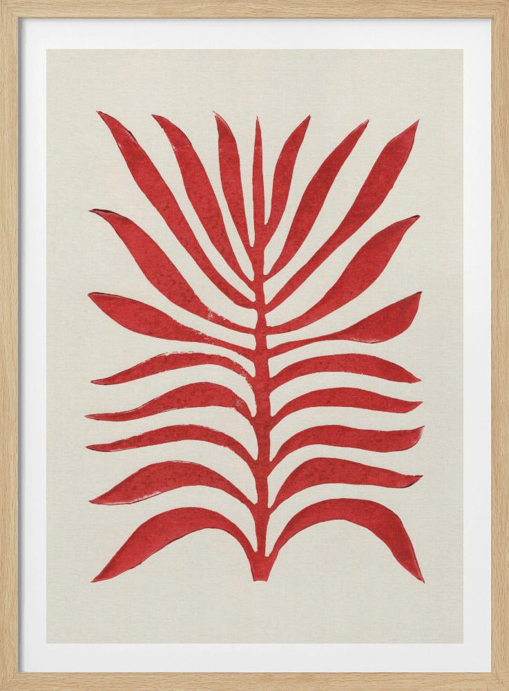 Roter Zweig / Linoldruck | Poster