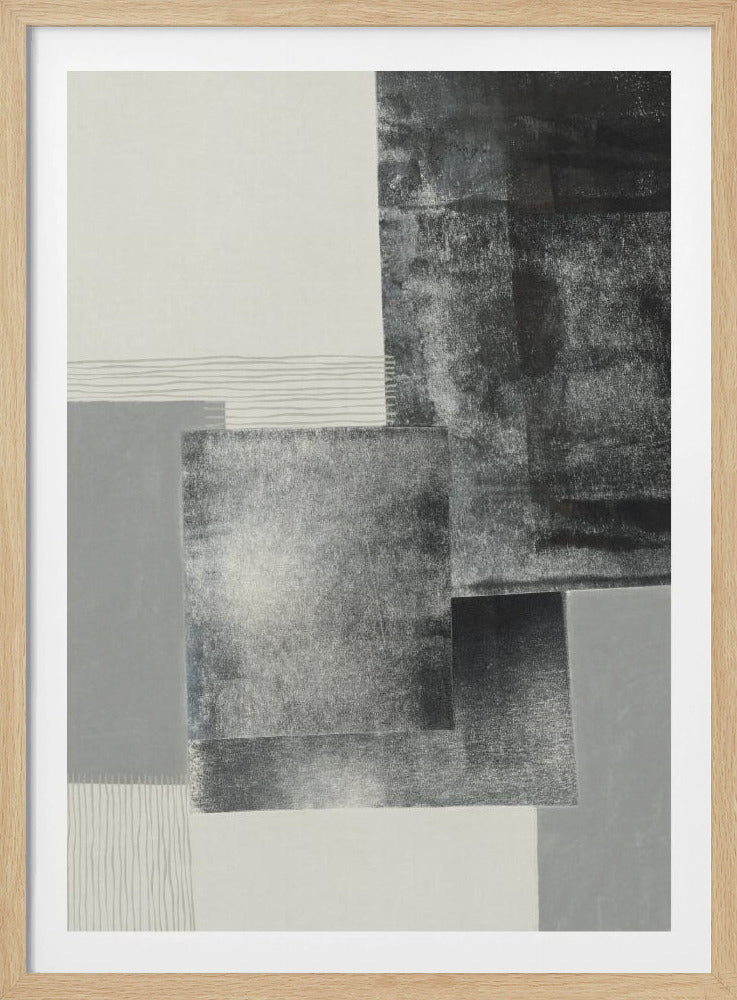 Monochrome Blöcke #1 | Poster