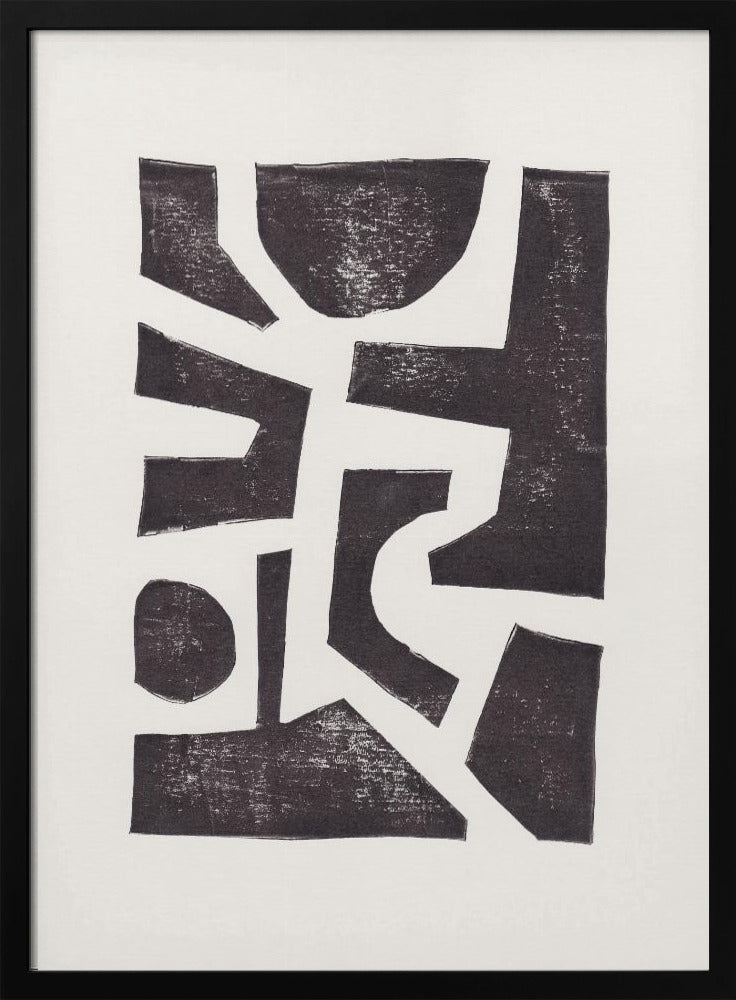 Linocut Abstract #5 | Poster