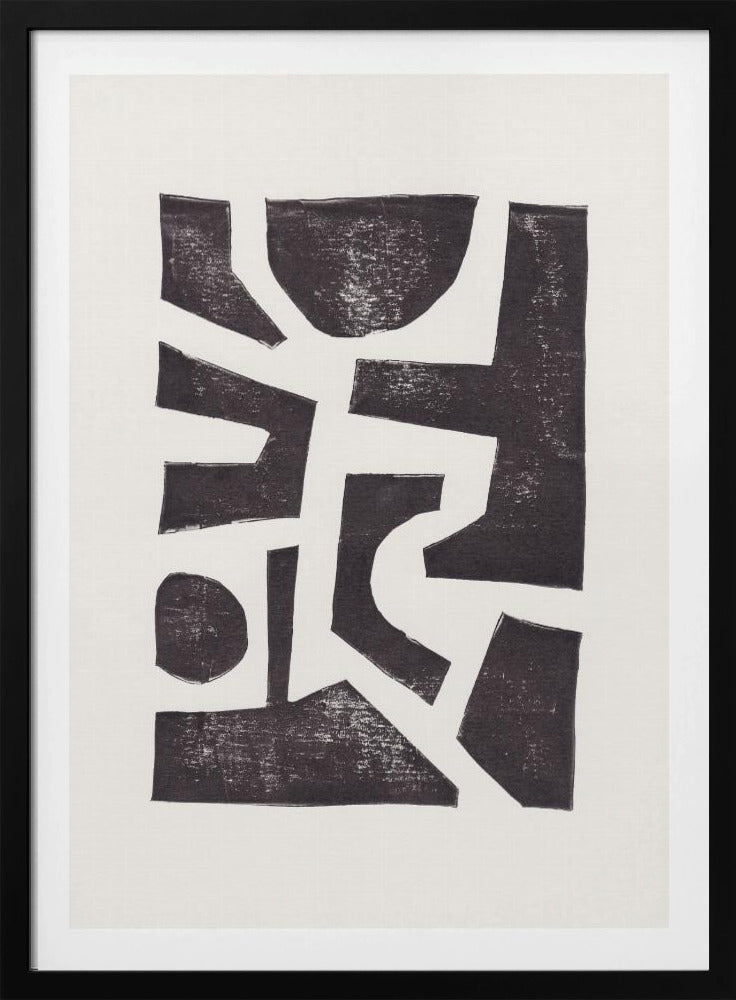 Linocut Abstract #5 | Poster