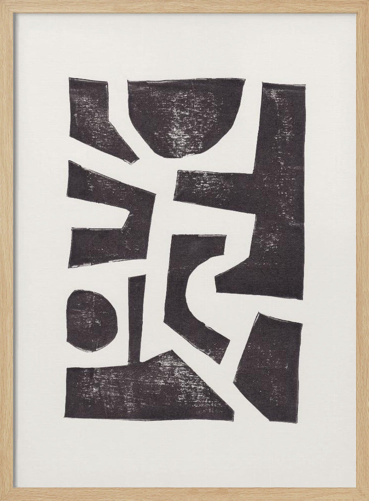 Linocut Abstract #5 | Poster