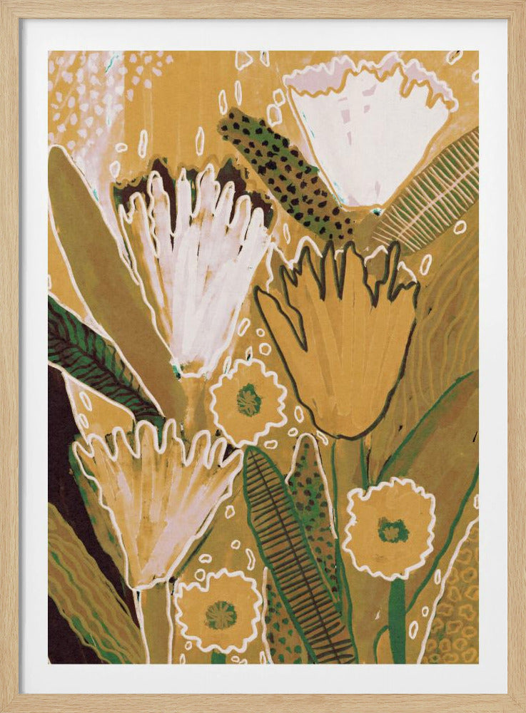 Magische Wildblumen / Gelb & Grün | Poster