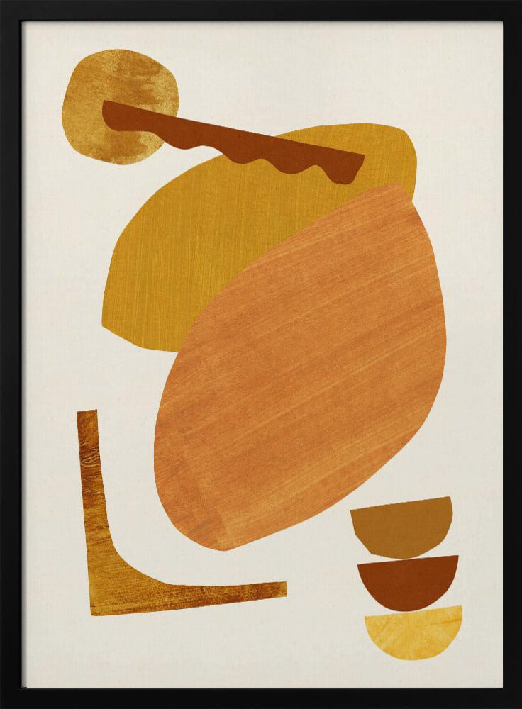 Abstract Collage With Warm Shapes | Poster