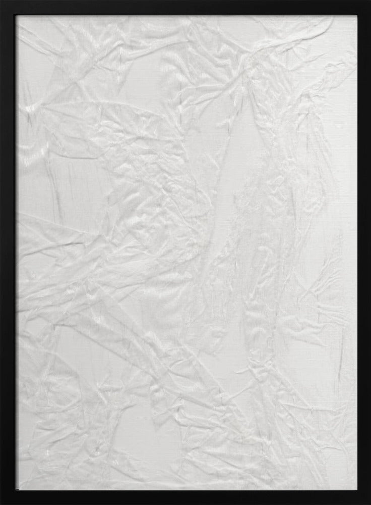 Weiße Leinwand, die zerknittertes Papier ähnelt | Poster