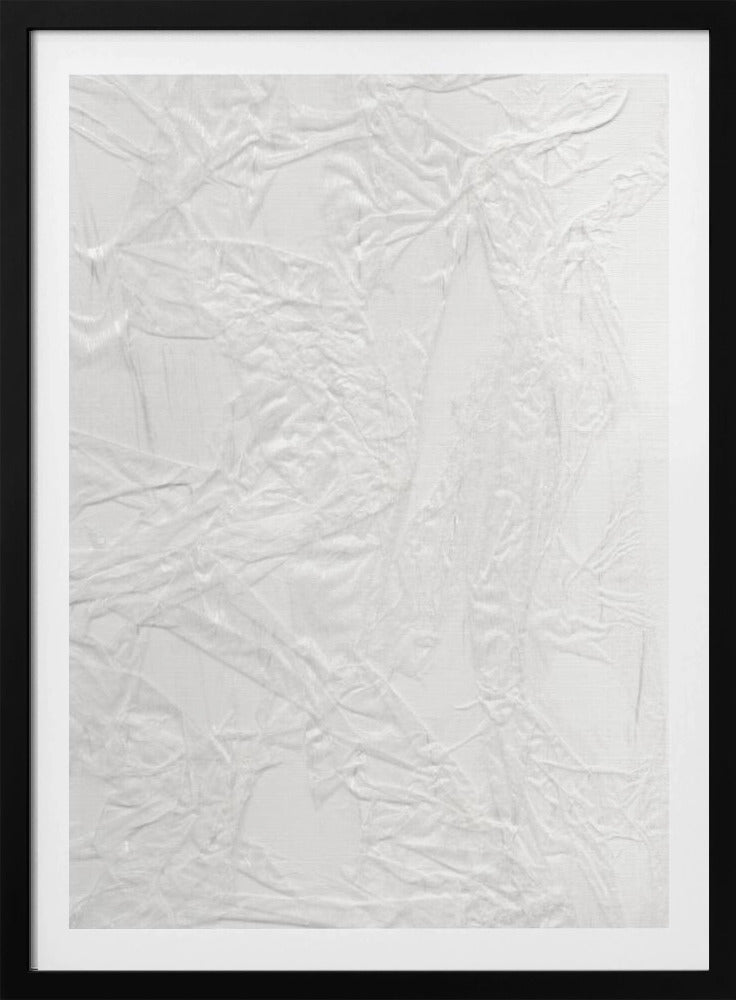 Weiße Leinwand, die zerknittertes Papier ähnelt | Poster
