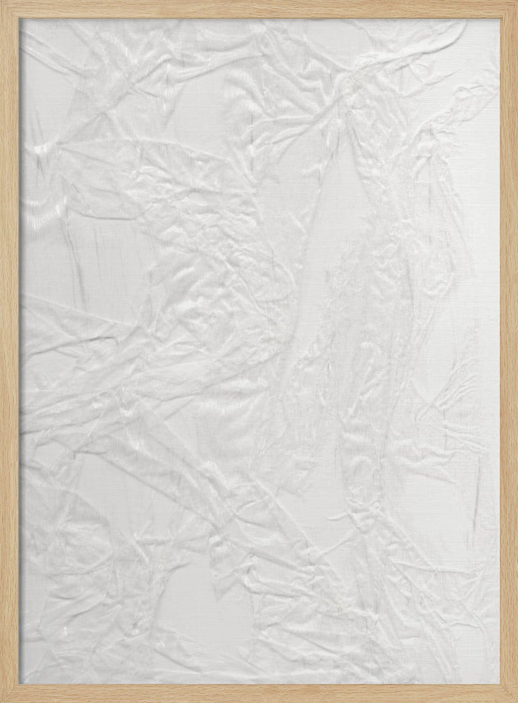Weiße Leinwand, die zerknittertes Papier ähnelt | Poster