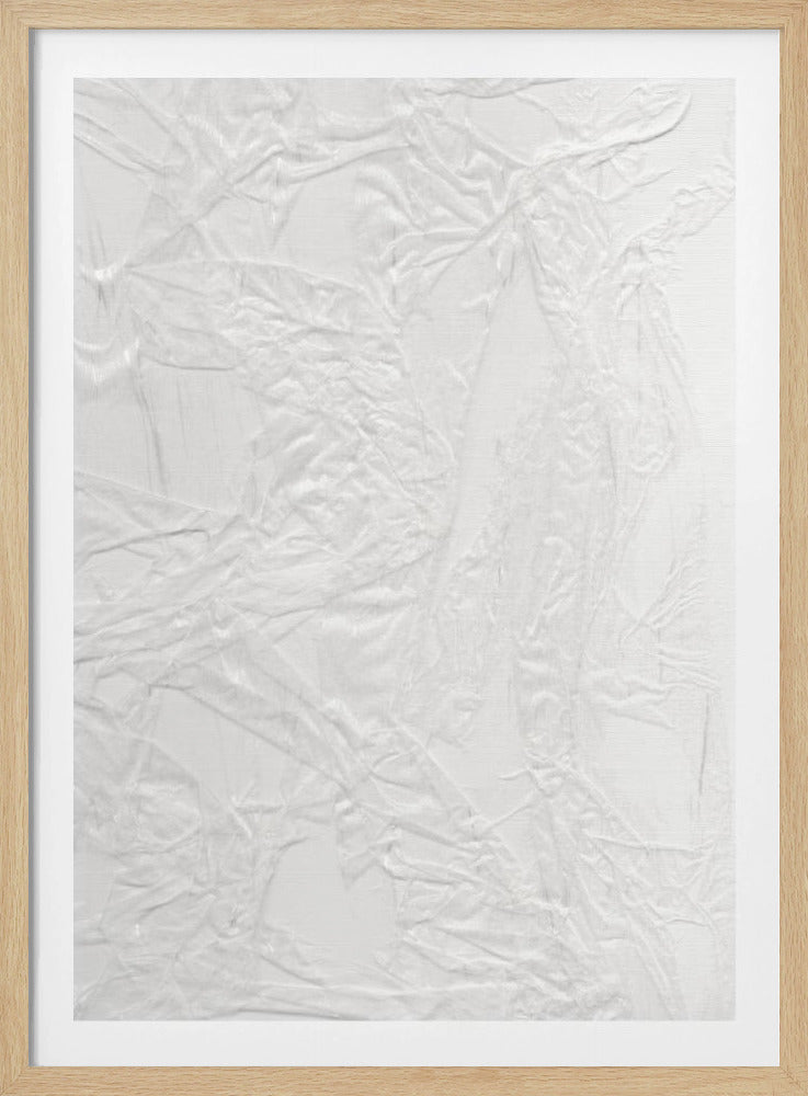 Weiße Leinwand, die zerknittertes Papier ähnelt | Poster