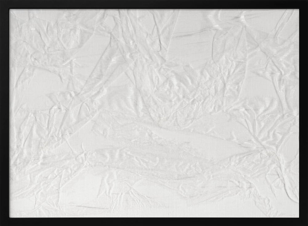 White Canvas Resembling Crumpled Paper | Poster