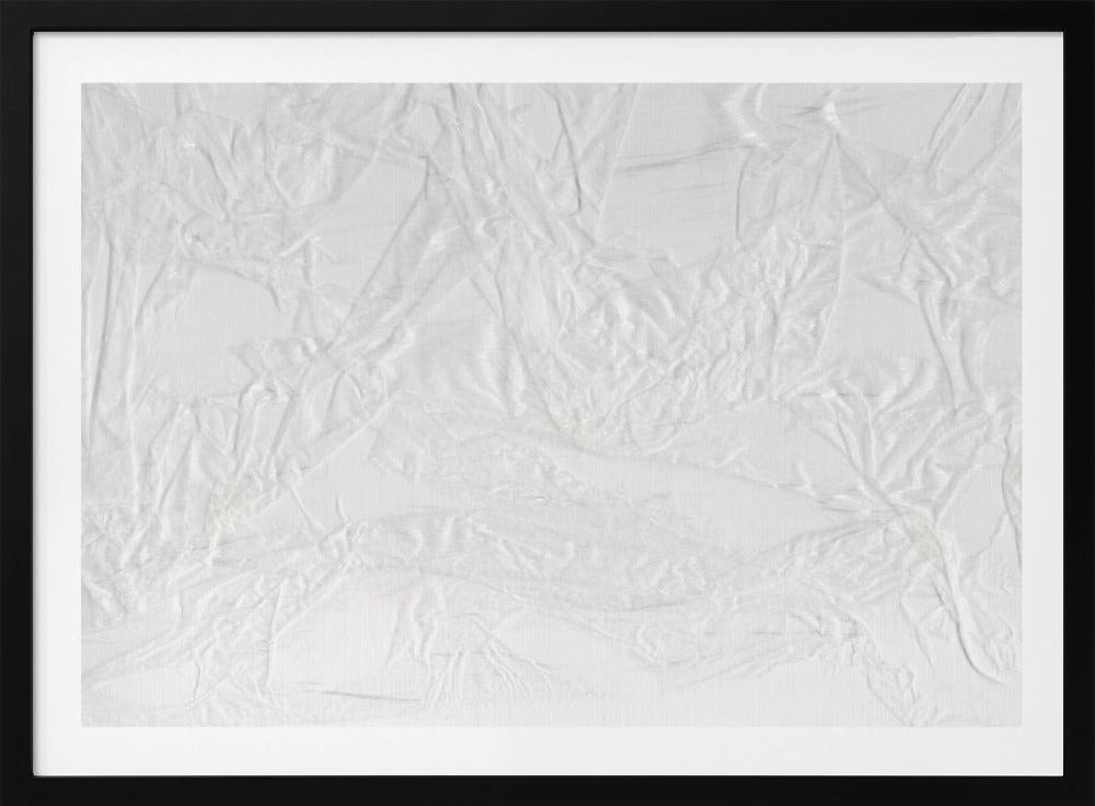 White Canvas Resembling Crumpled Paper | Poster