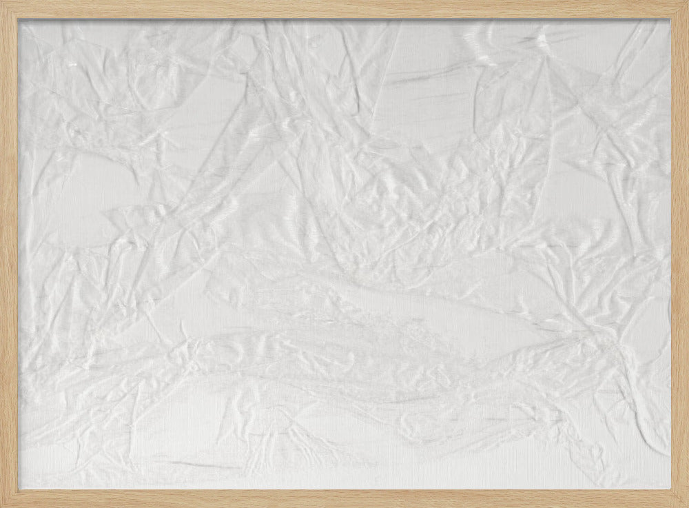 White Canvas Resembling Crumpled Paper | Poster