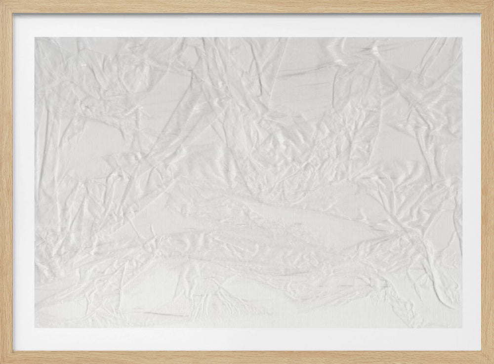 White Canvas Resembling Crumpled Paper | Poster