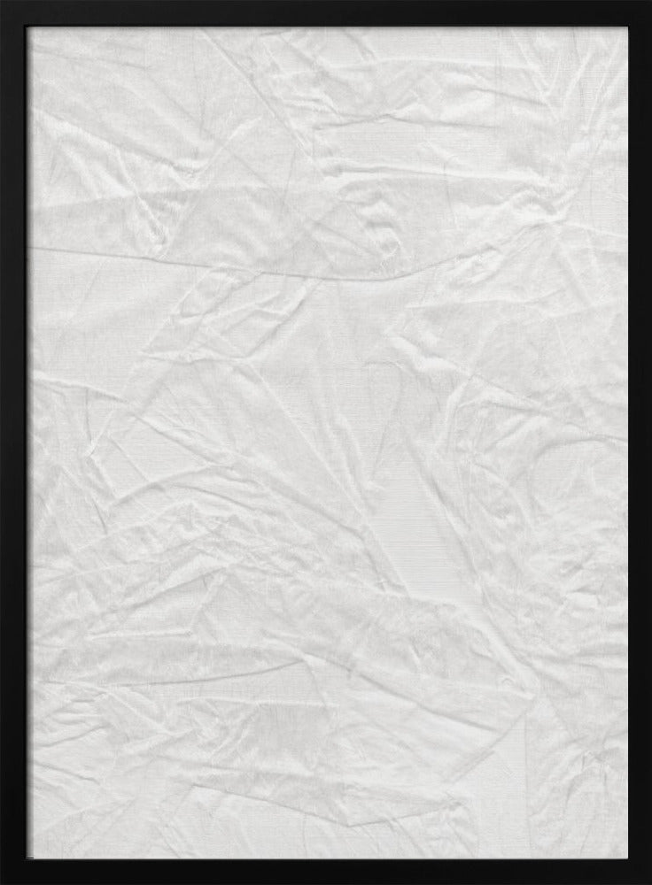 Weiße Leinwand, die zerknittertes Papier ähnelt | Poster