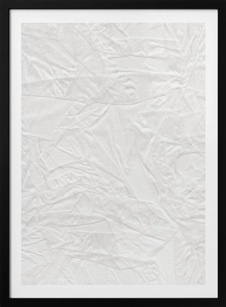 Weiße Leinwand, die zerknittertes Papier ähnelt | Poster