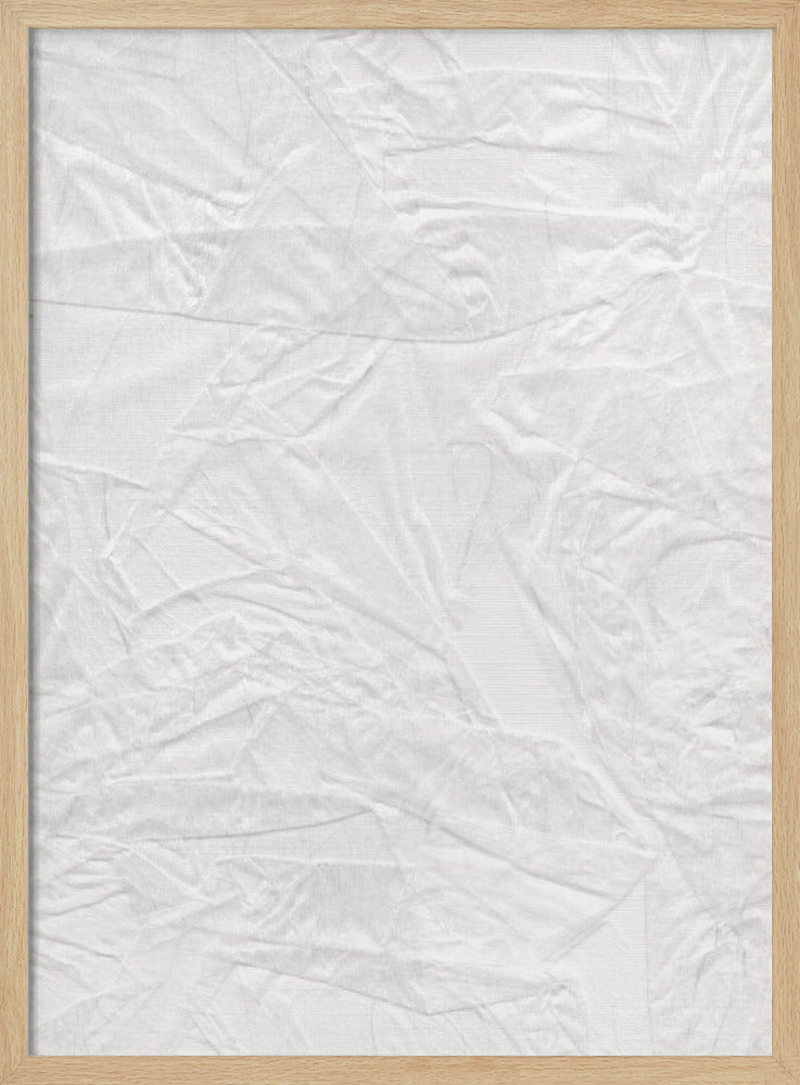 Weiße Leinwand, die zerknittertes Papier ähnelt | Poster