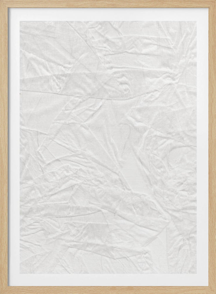 Weiße Leinwand, die zerknittertes Papier ähnelt | Poster