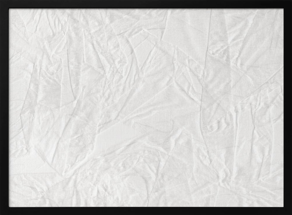 White Canvas Resembling Crumpled Paper | Poster