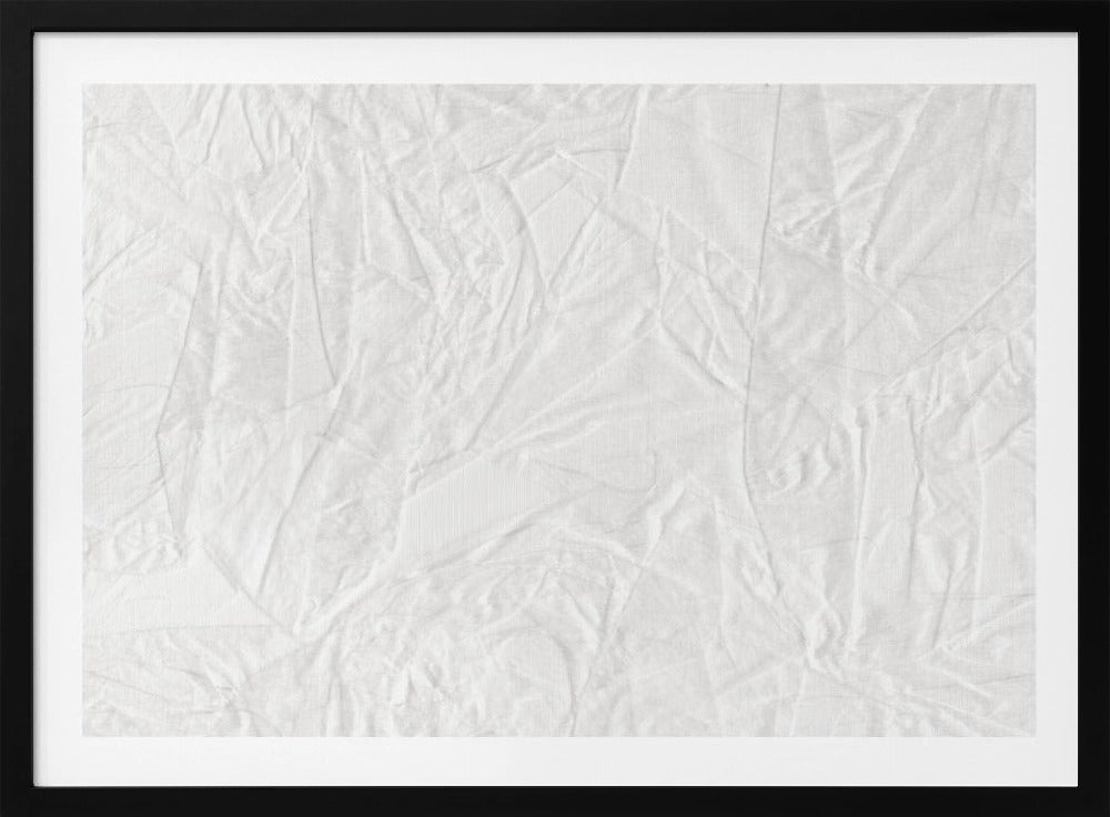 White Canvas Resembling Crumpled Paper | Poster