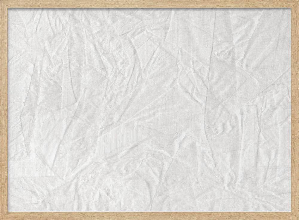 White Canvas Resembling Crumpled Paper | Poster