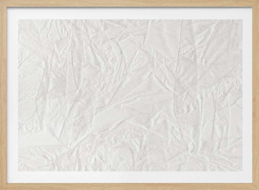 White Canvas Resembling Crumpled Paper | Poster