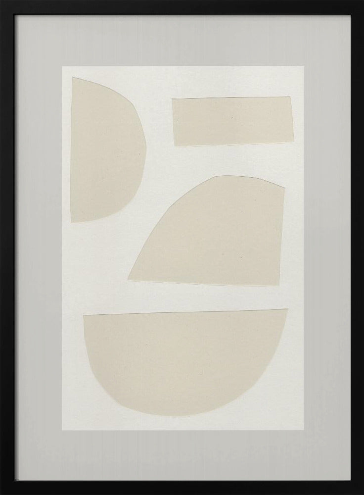 Geometric Shapes In A Monochrome Palette | Poster
