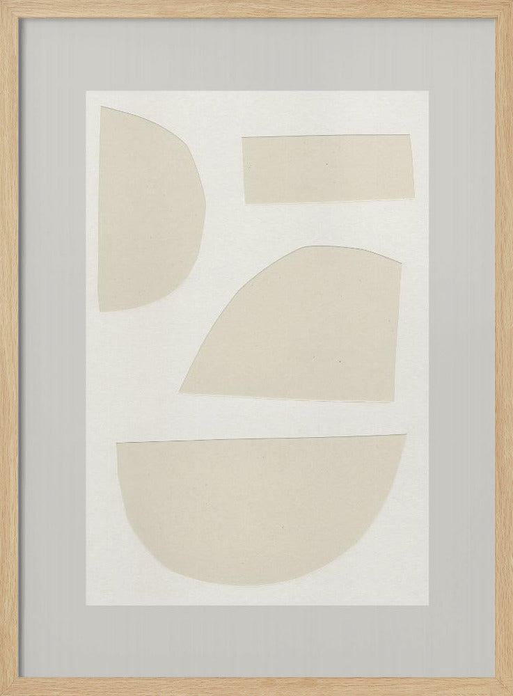 Geometric Shapes In A Monochrome Palette | Poster