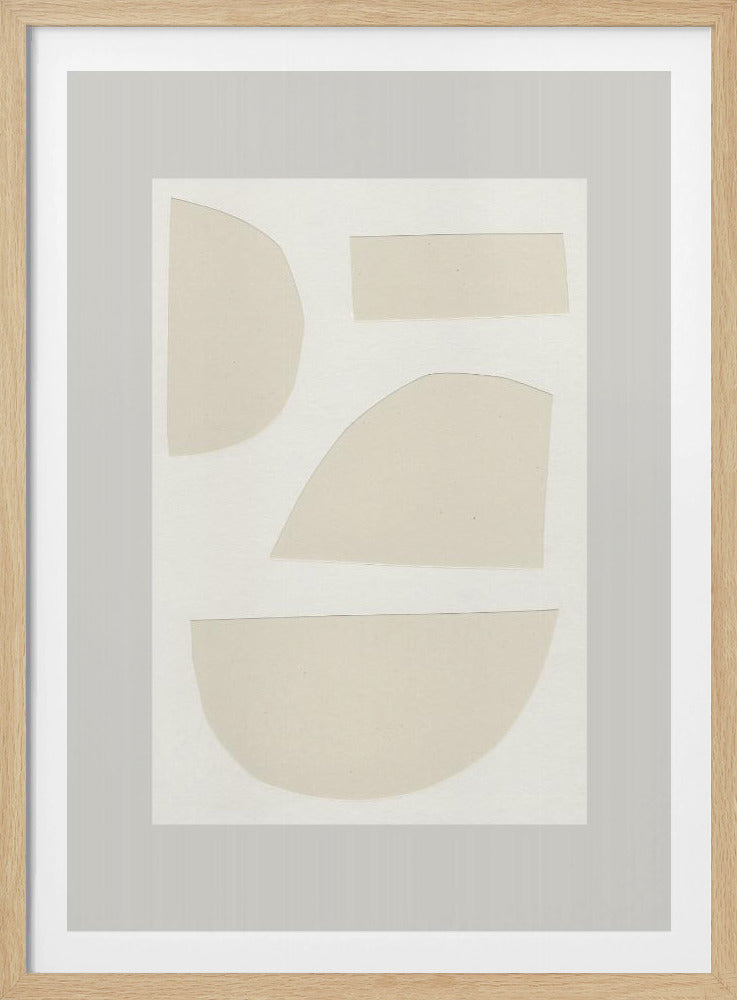 Geometric Shapes In A Monochrome Palette | Poster