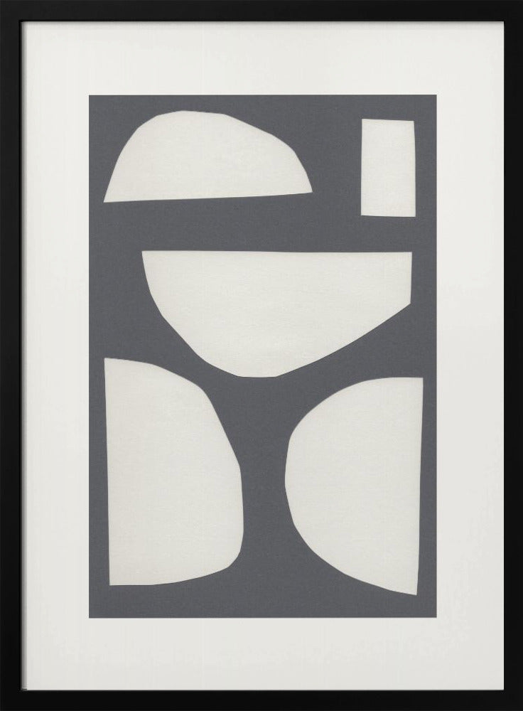 Geometric Shapes In A Monochrome Palette | Poster
