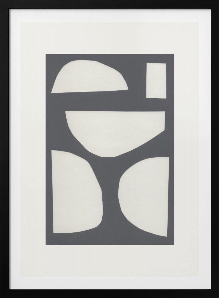 Geometric Shapes In A Monochrome Palette | Poster