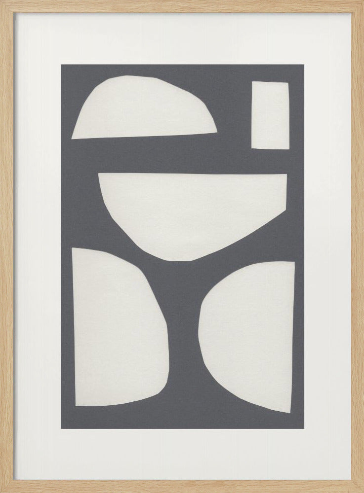 Geometric Shapes In A Monochrome Palette | Poster