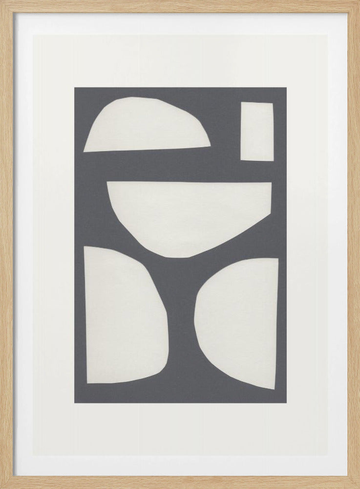Geometric Shapes In A Monochrome Palette | Poster