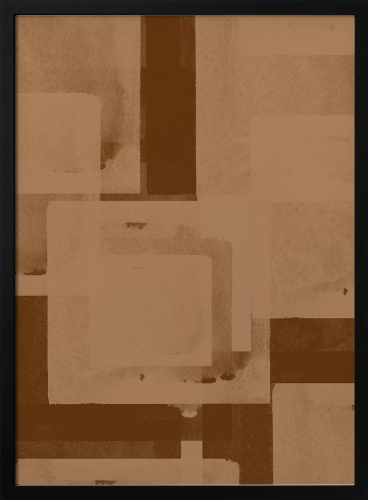 Sepia Geometrischer Fluss | Poster