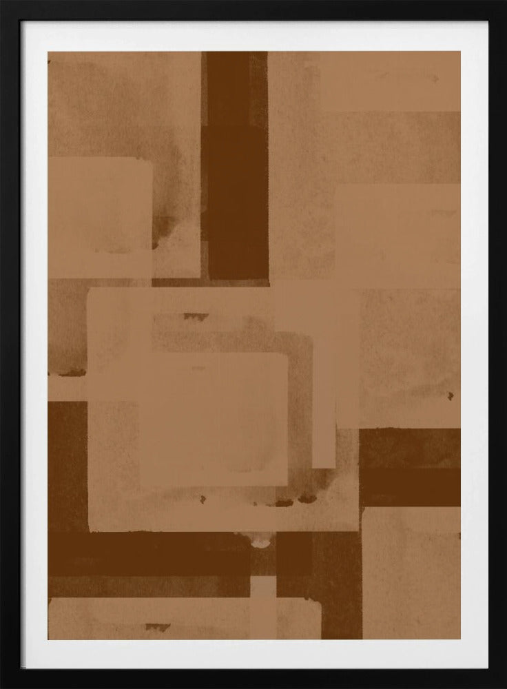 Sepia Geometrischer Fluss | Poster