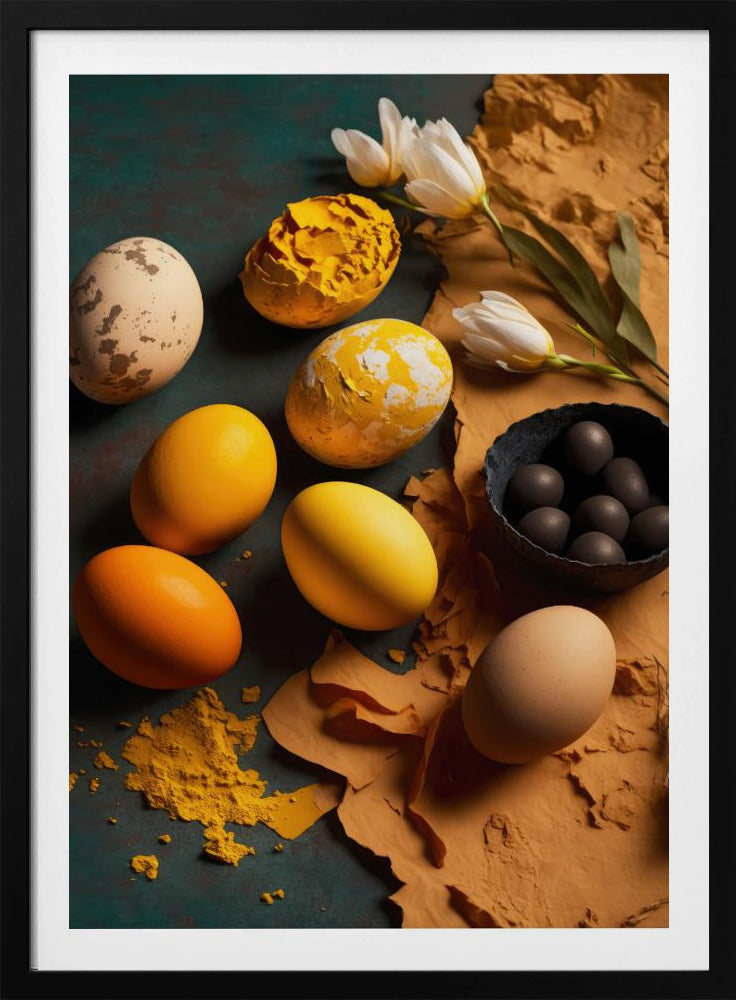 Eier und Blütenblätter Harmonie | Poster