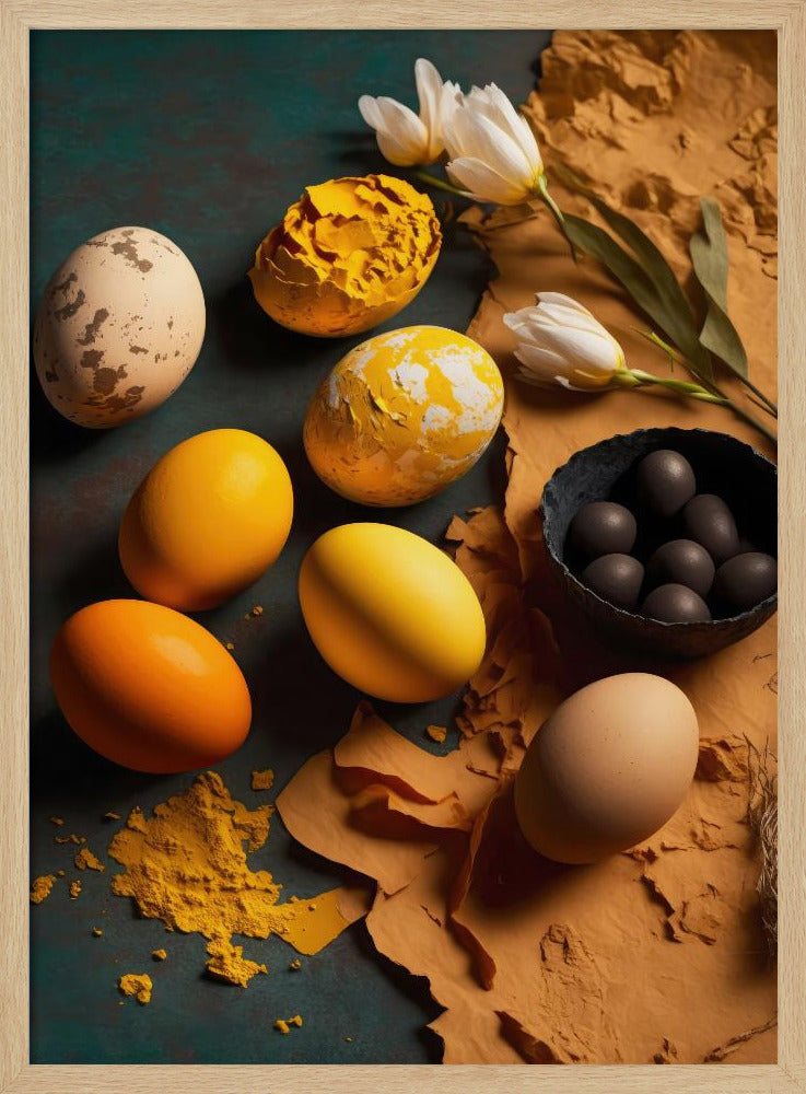 Eier und Blütenblätter Harmonie | Poster