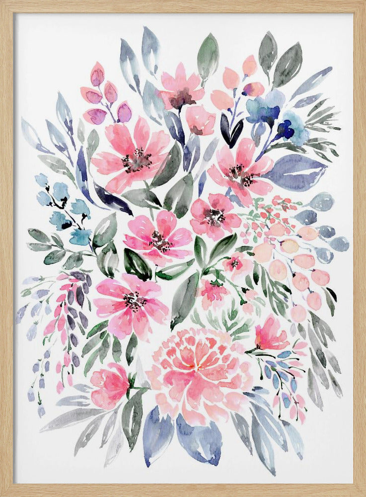 Clara watercolor bouquet | Poster
