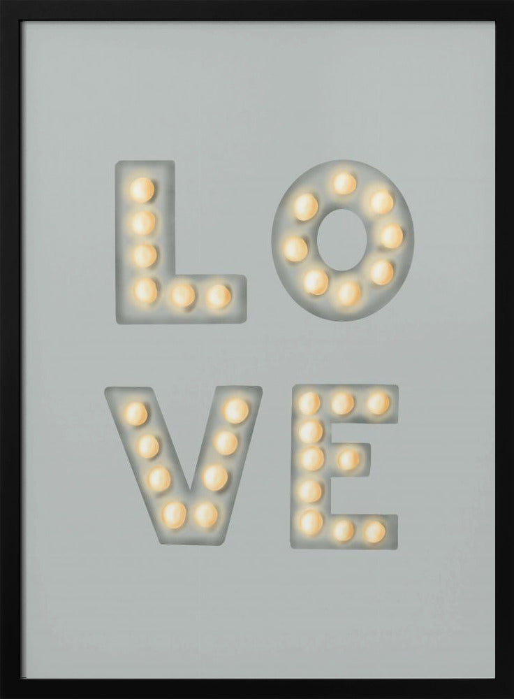 LOVE Leuchtbuchstaben Grün | Poster