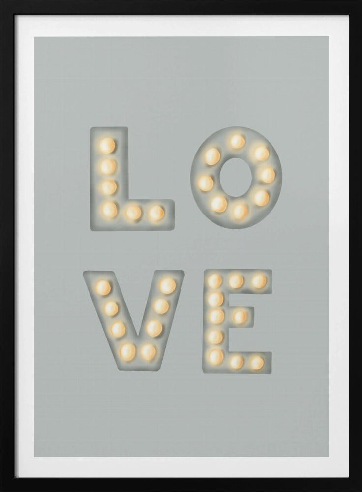 LOVE Leuchtbuchstaben Grün | Poster