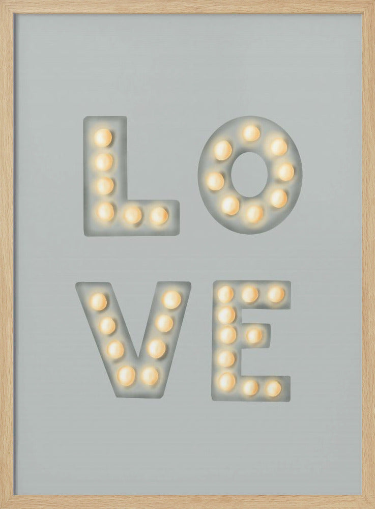 LOVE Leuchtbuchstaben Grün | Poster