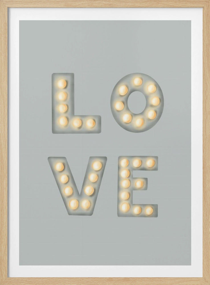 LOVE Leuchtbuchstaben Grün | Poster