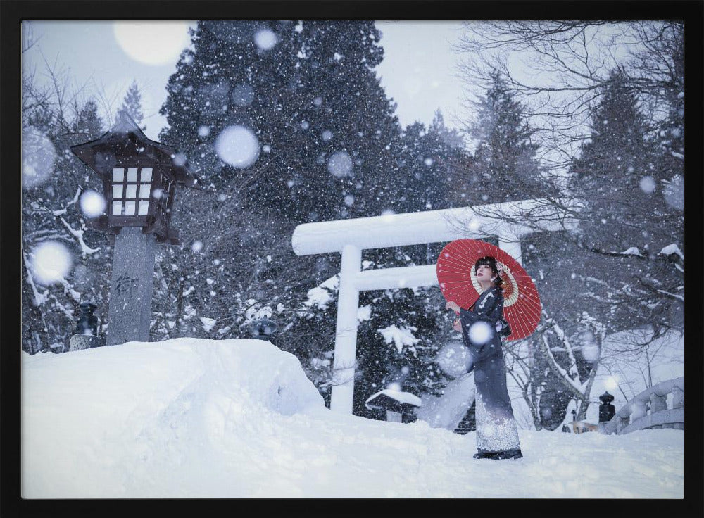Winter shrine in japan | Poster
