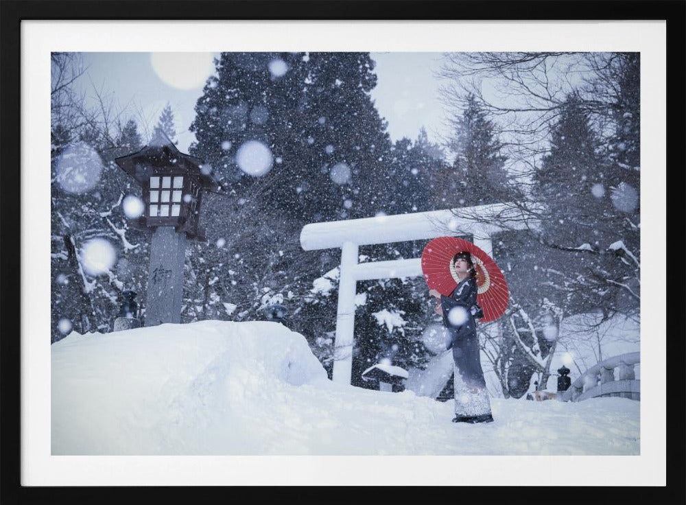 Winter shrine in japan | Poster