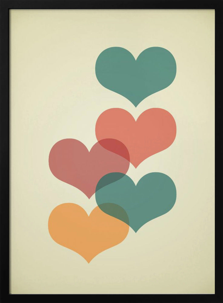 Mid century hearts I | Poster